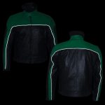 Leather King XS2126 Men’s Green and Black ‘Moto’ Biker Jacket - Image 3