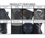 Milwaukee Leather LKL27005 Women’s Scuba Style Black Leather Motorcycle Biker Jacket w/ Reflective Wings and Studs - Image 11