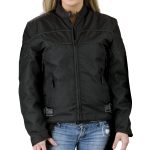 NexGen XS2261 Women’s Black Textile Lightweight Jacket with Reflective Piping - Image 2