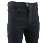 Men’s XS2822 Black Denim Motorcycle Pants with CE Approved Armor - Image 3