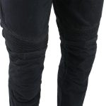 Men’s XS2822 Black Denim Motorcycle Pants with CE Approved Armor - Image 4