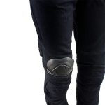 Ladies XS2823 Black Denim Motorcycle Pants with CE Approved Armor - Image 2