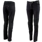 Ladies XS2823 Black Denim Motorcycle Pants with CE Approved Armor - Image 9