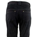 Ladies XS2823 Black Denim Motorcycle Pants with CE Approved Armor - Image 4