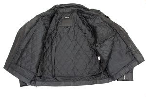 Men’s XS400T Tall Size Black Classic Side Lace Police Style Motorcycle Jacket - Image 6