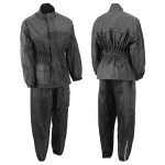NexGen Ladies XS5001 Black Water Proof Rain Suit with Reflective Piping - Image 6