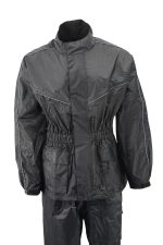 NexGen Ladies XS5001 Black Water Proof Rain Suit with Reflective Piping - Image 4