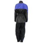 NexGen Ladies XS5001 Black and Blue Water Proof Rain Suit with Reflective Piping - Image 4