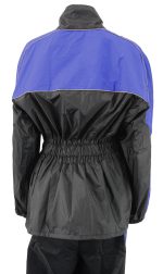 NexGen Ladies XS5001 Black and Blue Water Proof Rain Suit with Reflective Piping - Image 6