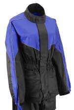 NexGen Ladies XS5001 Black and Blue Water Proof Rain Suit with Reflective Piping - Image 5