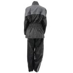 NexGen Ladies XS5001 Black and Grey Water Proof Rain Suit with Reflective Piping - Image 6