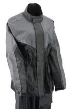 NexGen Ladies XS5001 Black and Grey Water Proof Rain Suit with Reflective Piping - Image 8