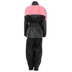 NexGen Ladies XS5001 Black and Pink Water Proof Rain Suit with Reflective Piping - Image 6
