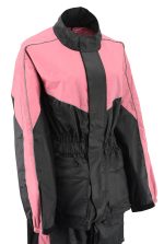NexGen Ladies XS5001 Black and Pink Water Proof Rain Suit with Reflective Piping - Image 8