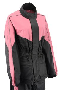 NexGen Ladies XS5001 Black and Pink Water Proof Rain Suit with Reflective Piping - Image 8