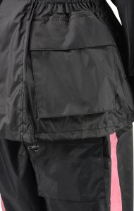 NexGen Ladies XS5001 Black and Pink Water Proof Rain Suit with Reflective Piping - Image 7