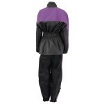 NexGen Ladies XS5001 Black and Purple Water Proof Rain Suit with Reflective Piping - Image 6