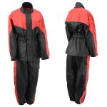 NexGen Ladies XS5001 Black and Red Water Proof Rain Suit with Reflective Piping - Image 2