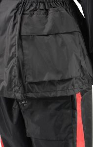 NexGen Ladies XS5001 Black and Red Water Proof Rain Suit with Reflective Piping - Image 6