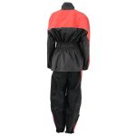 NexGen Ladies XS5001 Black and Red Water Proof Rain Suit with Reflective Piping - Image 4