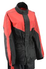 NexGen Ladies XS5001 Black and Red Water Proof Rain Suit with Reflective Piping - Image 7