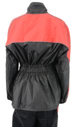 NexGen Ladies XS5001 Black and Red Water Proof Rain Suit with Reflective Piping - Image 8