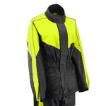 NexGen Ladies XS5001 Black and Hi-Vis Yellow Water Proof Rain Suit with Reflective Piping - Image 4