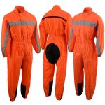 NexGen Men’s XS5004 Orange Hi-Viz Water Proof Rain Suit with Reflective Panels - Image 3