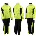 NexGen Men’s XS5021 Neon Green Hi-Viz Hooded Water Proof Rain Suit - Image 4