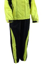 NexGen Men’s XS5021 Neon Green Hi-Viz Hooded Water Proof Rain Suit - Image 5