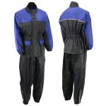 NexGen XS5031 Women’s Blue and Black Water Proof Rain Suit with Cinch Sides - Image 2