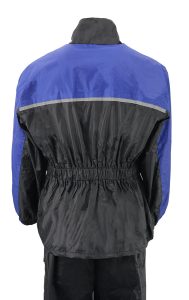 NexGen XS5031 Women’s Blue and Black Water Proof Rain Suit with Cinch Sides - Image 5