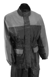 NexGen XS5031 Women’s Grey and Black Water Proof Rain Suit with Cinch Sides - Image 5