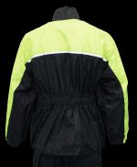NexGen XS5031 Women’s Yellow and Black Hi-Viz Water Proof Rain Suit with Cinch Sides - Image 2