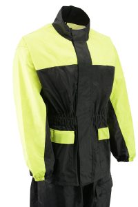 NexGen XS5031 Women’s Yellow and Black Hi-Viz Water Proof Rain Suit with Cinch Sides - Image 5