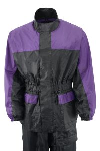 NexGen XS5031 Women’s Purple and Black Water Proof Rain Suit with Cinch Sides - Image 7