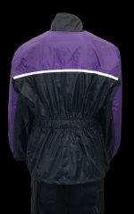 NexGen XS5031 Women’s Purple and Black Water Proof Rain Suit with Cinch Sides - Image 6