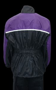 NexGen XS5031 Women’s Purple and Black Water Proof Rain Suit with Cinch Sides - Image 6