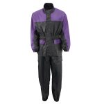 NexGen XS5031 Women’s Purple and Black Water Proof Rain Suit with Cinch Sides