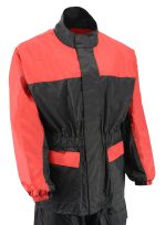 NexGen XS5031 Women’s Red and Black Water Proof Rain Suit with Cinch Sides - Image 7