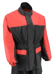 NexGen XS5031 Women’s Red and Black Water Proof Rain Suit with Cinch Sides - Image 7