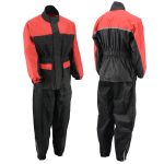 NexGen XS5031 Women’s Red and Black Water Proof Rain Suit with Cinch Sides - Image 2