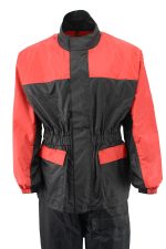 NexGen XS5031 Women’s Red and Black Water Proof Rain Suit with Cinch Sides - Image 9