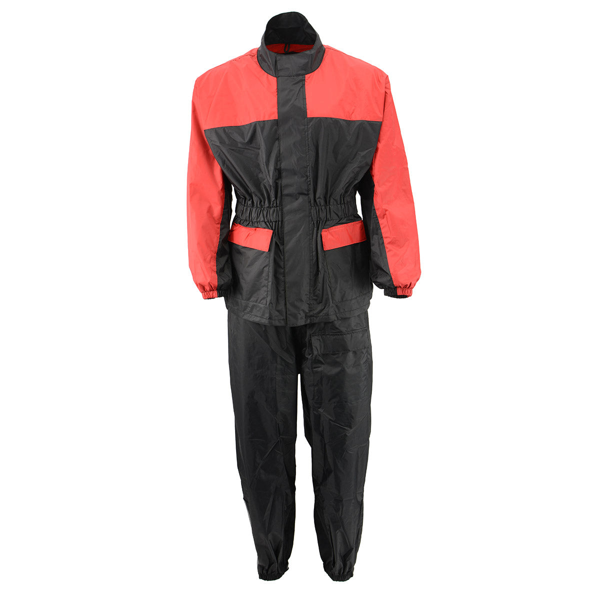 NexGen XS5031 Women’s Red and Black Water Proof Rain Suit with Cinch Sides