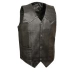 Event Leather XS5310 Men’s Classic Snap Front Biker Leather Vest