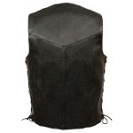 Event Leather XS5315 Men’s Black Classic Side Lace Leather Vest - Image 2