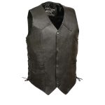 Event Leather XS5315 Men’s Black Classic Side Lace Leather Vest