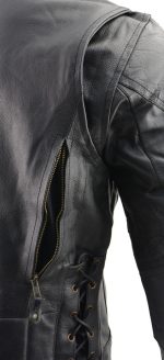 Event Leather XS5410 Men’s Vented Scooter Jacket with Antique Brass Hardware - Image 7