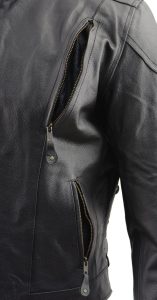 Event Leather XS5410 Men’s Vented Scooter Jacket with Antique Brass Hardware - Image 6
