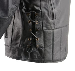 Event Leather XS5410 Men’s Vented Scooter Jacket with Antique Brass Hardware - Image 5